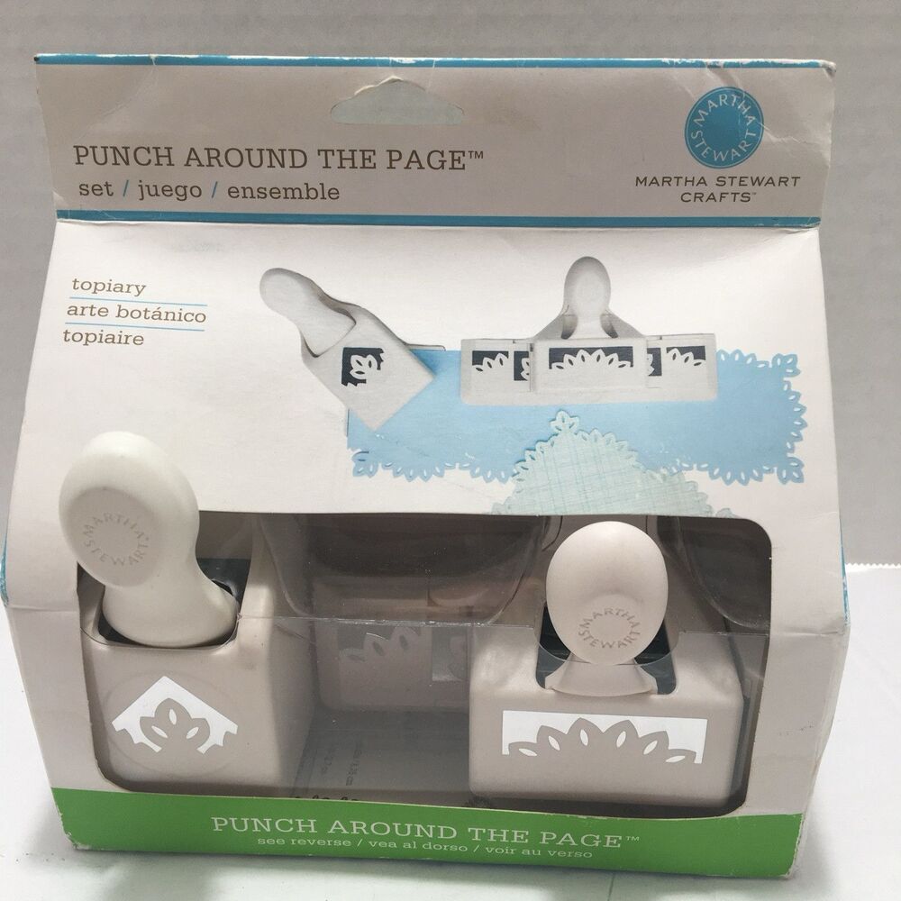 Martha Stewart Crafts Punch Around The Page Topiary Set  New In Package Box